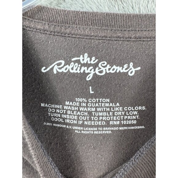 The Rolling Stones Graphic T-Shirt L Multicolor Tongue Logo Brown - Picture 3 of 8
